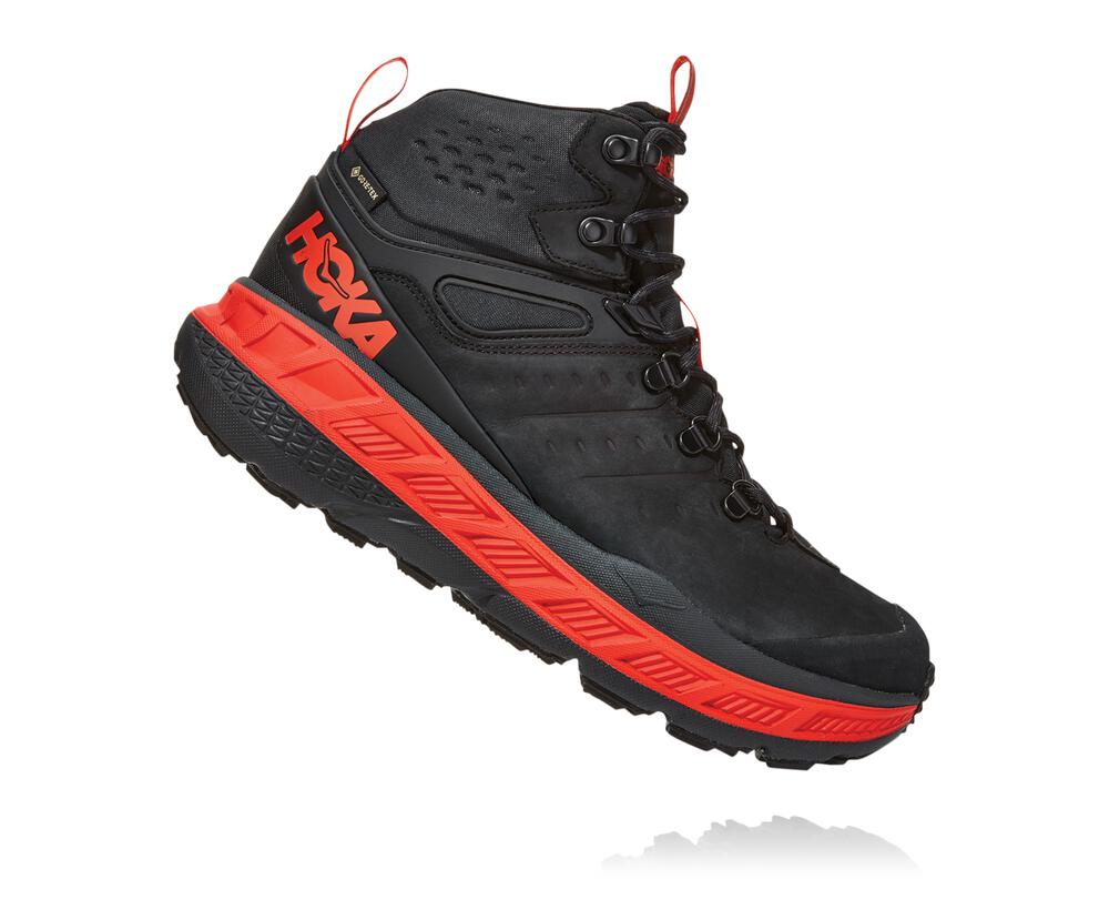 Hoka One One Stinson Mid Gore-tex Moški Pohodniški Čevlji Temno Siva / Rdeča SI-396820K